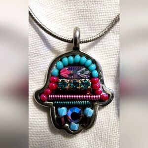 Adaya Beaded Evil Eye Hamsa